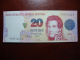 ARGENTINA 20 PESOS 1992-97 AUNC