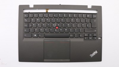 Carcasa superioara cu tastatura palmrest Laptop, Lenovo, X1 Carbon 2nd Gen Type 20A7, 20A8, 04X6517, 04X6554, 60.4LY09.022, iluminata, layout UK foto