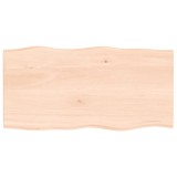 Cumpara ieftin Blat masa 80x40x2 cm lemn masiv stejar netratat contur organic