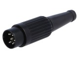 Mufă DIN Tată 6 Pin 240&deg; Drept Pe Cablu 34V