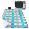 Patura pentru picnic sau plaja, cu folie izolatoare si maner, 150x200cm, albastru gri Household NewTrend, Oem