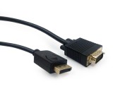 CABLU video GEMBIRD, adaptor DisplayPort (T) la VGA (T), 1.8m, rezolutie maxima QXGA (2048 x 1536) la 60Hz, negru, &quot;CCP-DPM-VGAM-6&quot; (timbru verde 0.18