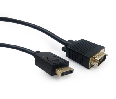 CABLU video GEMBIRD, adaptor DisplayPort (T) la VGA (T), 1.8m, rezolutie maxima QXGA (2048 x 1536) la 60Hz, negru, &amp;quot;CCP-DPM-VGAM-6&amp;quot; (timbru verde 0.18 foto