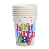 Set 6 Pahare de Carton, Cyrax, Colectia Happy Birthday, 7 x 5 x 8.5 cm, Multicolor