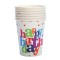 Set 6 Pahare de Carton, Cyrax, Colectia Happy Birthday, 7 x 5 x 8.5 cm, Multicolor
