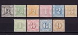Cumpara ieftin ✅ (S45) Germania veche - Thurn und Taxis 1866 &quot;Cifra &quot; , serie completa 10 valori Michel nr. 45/54 , nestampilat/negumate