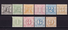 ✅ (S45) Germania veche - Thurn und Taxis 1866 &quot;Cifra &quot; , serie completa 10 valori Michel nr. 45/54 , nestampilat/negumate