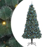 vidaXL Brad artificial iluminat de Crăciun cu set de globuri 240 cm 3396197
