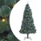 Brad artificial iluminat de Crăciun cu set de globuri 240 cm