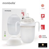 Biberon Anticolici Mombella Breast-Like, 300ml, Tetina 360A&fnof;a, sA, sA XL Flux Consistent, 100% Silicon