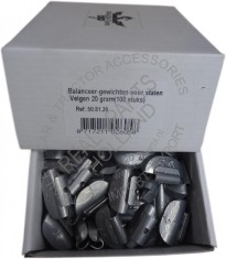 Set greutati echilibrare jante 20g , 100 bucati pentru janta tabla AutoDrive ProParts foto