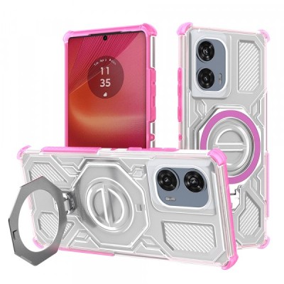 Husa pentru Motorola Edge 50 Fusion, Techsuit, Carbon Shield Pro, Roz foto