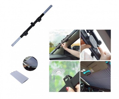 Parasolar parbriz retractabil 46 x 150 foto