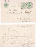Carte Postala -circulata Galati-Olanda 1903