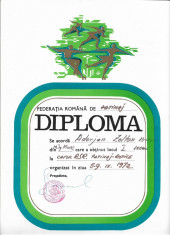 A1035 Diploma sportiva elev patinaj rotile 1972 Targu Mures perioada comunista foto