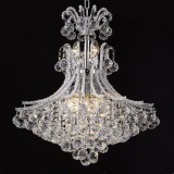 Candelabru fier argintiu sticla transparenta 62x63 cm