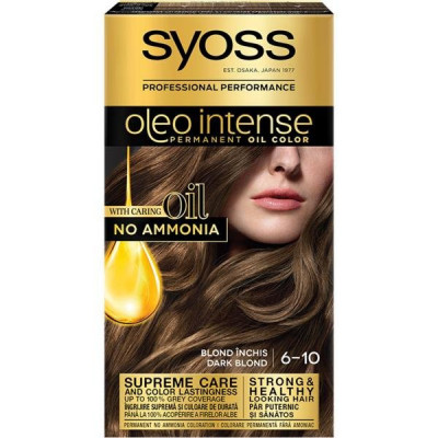 Vopsea de par, Syoss Oleo Intense, nuanta 6-10 Blond Inchis foto