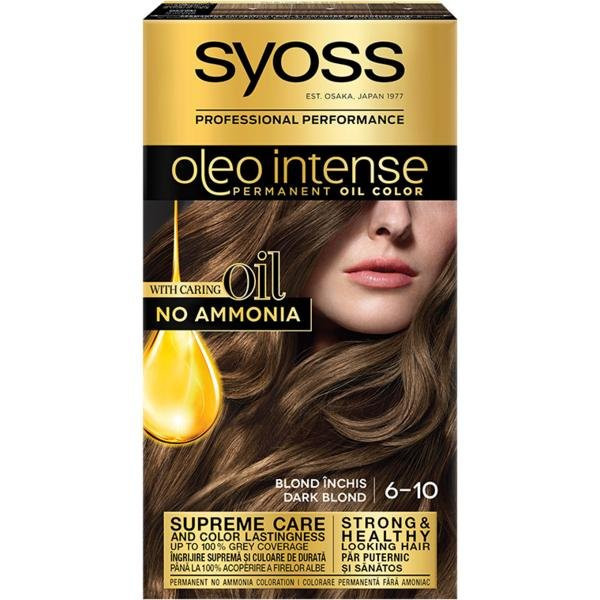 Vopsea de par, Syoss Oleo Intense, nuanta 6-10 Blond Inchis