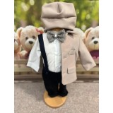 Cumpara ieftin Costum botez 5piese stofa, bej - DPH349