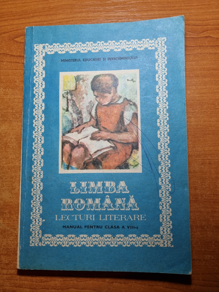 Manual de limba romana - pentru clasa a 8-a - din anul 1987, Clasa 8 |  Okazii.ro