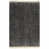 Covor Kilim, antracit, 120 x 180 cm, bumbac