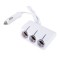 Adaptor Priza Bricheta Auto 3 Porturi Cu Iluminare Albastra 12V / 24V - 1521W