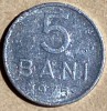 ROMANIA 5 BANI 1975, MONEDA ALUMINIU CIRCULATA / p
