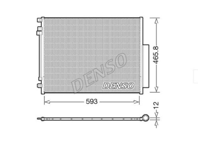 Condensator AC Alfa Romeo Giulia, 2016-; Stelvio, 2017- Motor 2,2 D; Cv Automata Aluminiu/Aluminiu Brazat, 633 (605)X465x12, Cu Uscator Si Filtru Int foto