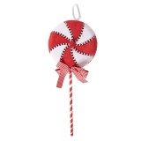 Cumpara ieftin Decoratiune Acadea Craciun plastic textil rosu alb 17x6x41 cm
