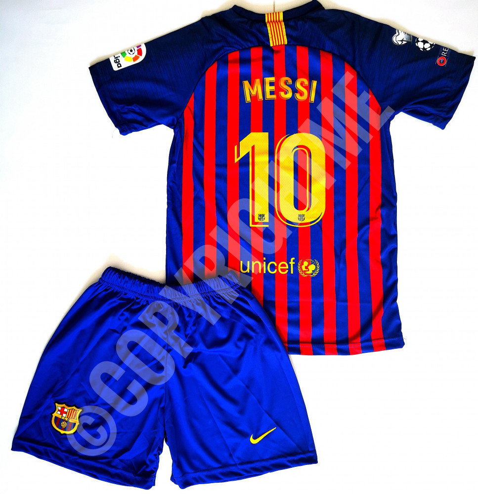 Compleu Echipament fotbal pentru copii 13-14 ani MESSI FC Barcelona |  arhiva Okazii.ro