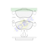 Set placute frana Icer 181446, parte montare : Punte Fata, Alfa Romeo 145, 146, 147, 202010; 156, 192005, GT 937, 202010, Fiat punto 192012, Lancia