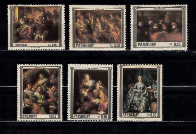 A12 S2 11 - Timbre foarte vechi - Paraguay - picturi foto