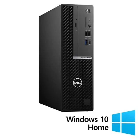 Calculator Refurbished DELL OptiPlex 5080 SFF, Intel Core i5-10500 3.10 - 4.50GHz, 8GB DDR4, 256GB SSD + Windows 10 Home
