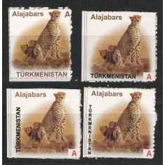 Trurkmenistan 2007/2008 Mi 236 + 237/39 MNH - Ghepard (autoadezive)