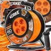 Rola prelungitor cablu cu cadru metalic, 40 metri 3 x 1,5 mm, Verke