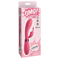 Vibrator iepure cu doua motoare si 10 moduri de vibratie Rabbit #Selfie (21 cm)