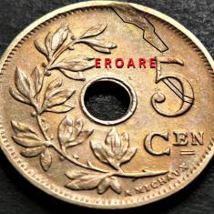 Moneda istorica 5 CENTIMES - BELGIA, anul 1928 *cod 3571 A = BELGIE - EROARE