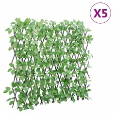 vidaXL&nbsp;Spalier iederă artificială extensibil, 5 buc., verde, 180x65 cm 366587