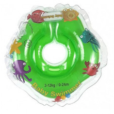 Colac de gat pentru bebelusi Babyswimmer verde 0-24 luni