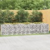 VidaXL Strat înălțat cu gabion arcuit, 400x50x100 cm, fier galvanizat