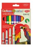 Carioca 12 culori varf conic Unicolora DACO CA112
