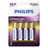 Baterie Lithium Ultra Lr6 Aa Blister 4 Buc Philips, Oem