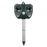 Aparat solar led cu ultrasunete, anti animale mari &Egrave;i mici, anti roz&Auml;toare &Egrave;i insecte, lumini ro&Egrave;ii/albe, ipx rezistent, 15x14x24 cm, verde