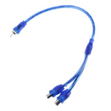 Cablu adaptor audio Spliter RCA 1 Tata la 2 mama, 30cm, Stereo, Active