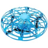 Drona zburatoare pentru interior, 4.7&quot; D, design cu carcasa de plasa, pentru incepatori, albastra, Oem