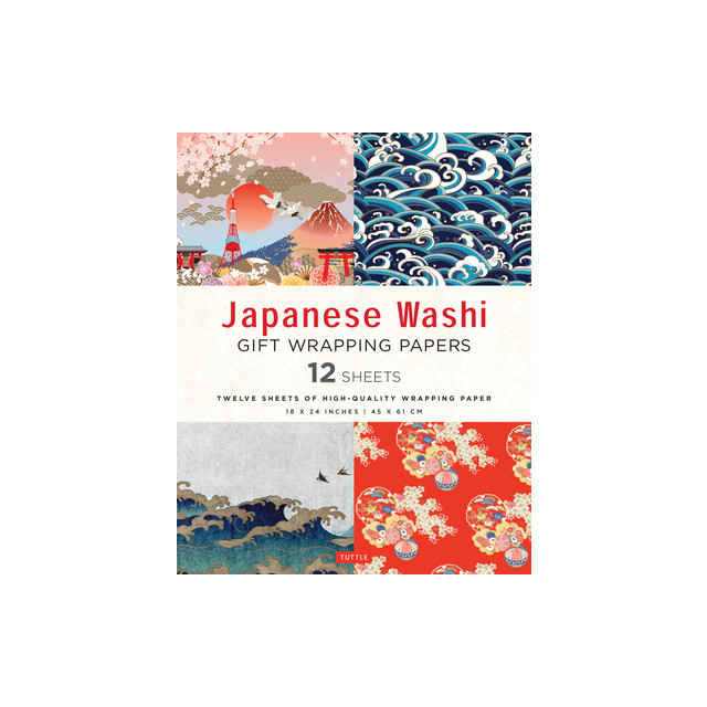 Japanese Washi Gift Wrapping Papers: 12 Sheets of High-Quality 18 X 24 Inch Wrapping Paper