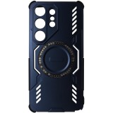 Husa Armor plastic bleumarin cu TPU negru, magnet, pentru Samsung Galaxy S26 Ultra 5G