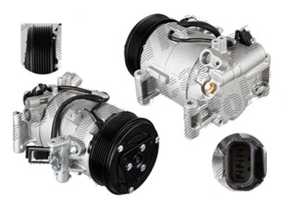 Compresor aer conditionat Honda Civic, 2016-, motor 2.0 118kw, CR-V, 2016-, motorizare 2.0 113kw, benzina, rola curea 110 mm, 7 caneluri, Delphi tip: foto