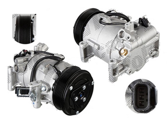 Compresor aer conditionat Honda Civic, 2016-, motor 2.0 118kw, CR-V, 2016-, motorizare 2.0 113kw, benzina, rola curea 110 mm, 7 caneluri, Delphi tip: