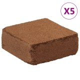 VidaXL Blocuri fibră de nucă cocos, 5 buc., 5 kg/buc., 25 kg total